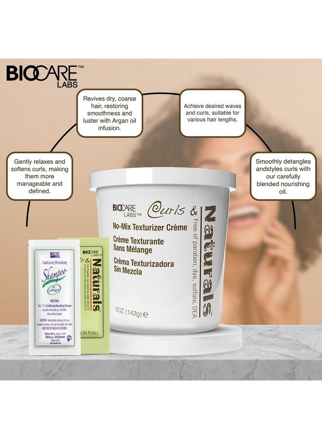 بيوكير مجموعة كيرلز آند ناتشورالز لتنعيم الشعر وتجعيده بزيت الأرغان المغربي، تغذي وترطب أنماط التجعيد الطبيعية، وتفك التشابك وتمنح الشعر ملمسًا ناعمًا، مناسبة للشعر المموج، كريم، للجنسين - 5 أونصة (بدون خلطة) - Image 2