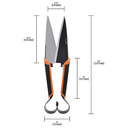 Zenport زينبورت ZL122G مقص بصل/غنم ثقيل، تصميم مريح، شفرة من الفولاذ الكربوني بطول 6.5 بوصة، بطول 13 بوصة - Image 5