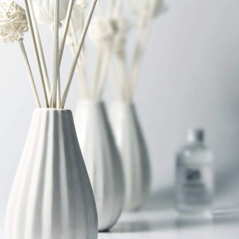 Bluecell 18 Pieces White Rattan Reed Fragrance Diffuser and Flower Replacement Refill Natural Rattan Wood Stick for Aromatherapy (Style 1) - Image 5