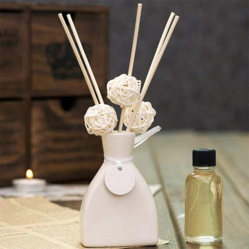 Bluecell 18 Pieces White Rattan Reed Fragrance Diffuser and Flower Replacement Refill Natural Rattan Wood Stick for Aromatherapy (Style 1) - Image 3