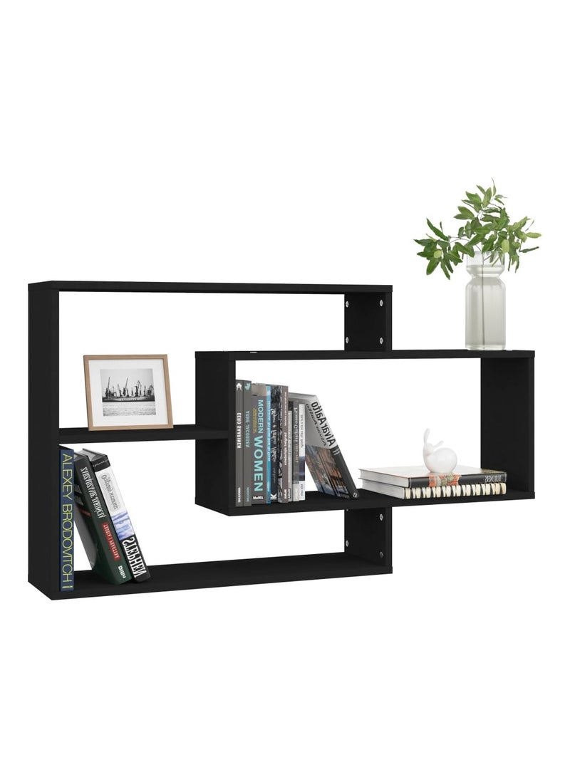 فيداكسل رف حائط أسود 104x20x58.5 سم خشب هندسي  - Image 3