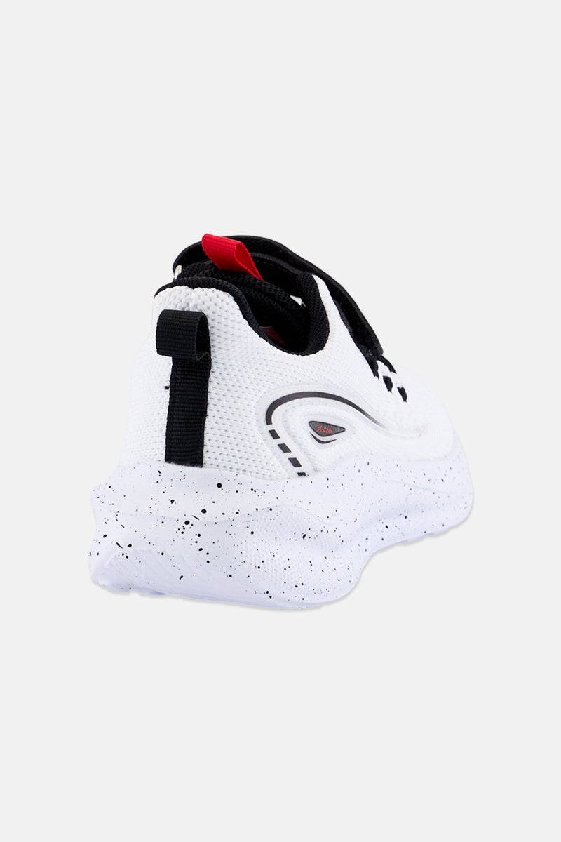 RBX Kids Boy Brand Logo Velcro Closure Running Shoes, White - Image 2