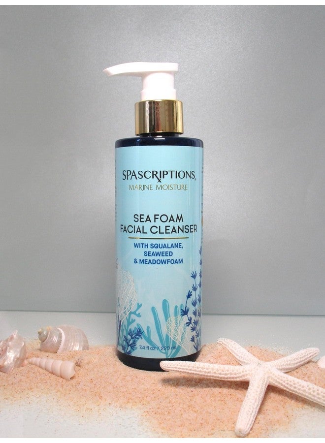 سباسكريبشنز منظف الوجه من رغوة البحر للرطوبة البحرية، منظف الوجه الرغوي المرطب، غسول الوجه اليومي المرطب بالسكوالين والأعشاب البحرية ورغوة المروج، 7.4 أونصة - Image 5