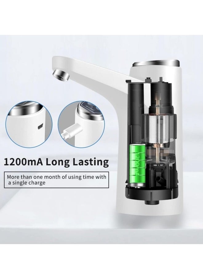 GGEROU Automatic Drinking Water Pump USB Charging Electric Water Dispenser Switch for Universal 2 3 4 5 Gallon Portable Water Dispenser for Home Office Camping  - Image 3
