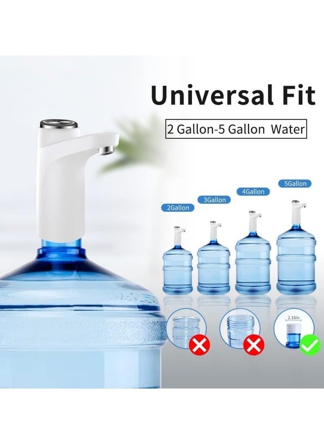 GGEROU Automatic Drinking Water Pump USB Charging Electric Water Dispenser Switch for Universal 2 3 4 5 Gallon Portable Water Dispenser for Home Office Camping  - Image 2