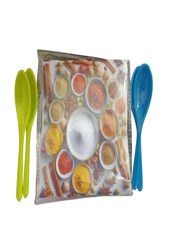 PUTHAK Plastic Masala Spoon for Small Containers, Multipurpose Spoon for Dispensing Tea, Coffee, Sugar, Condiments & Spices (Multicolor, Set of 10) - Image 2