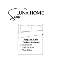 LUNA Home Premium 6 Piece King Size Duvet Cover Pinch Flower Design Solid Light Purple  - Image 5