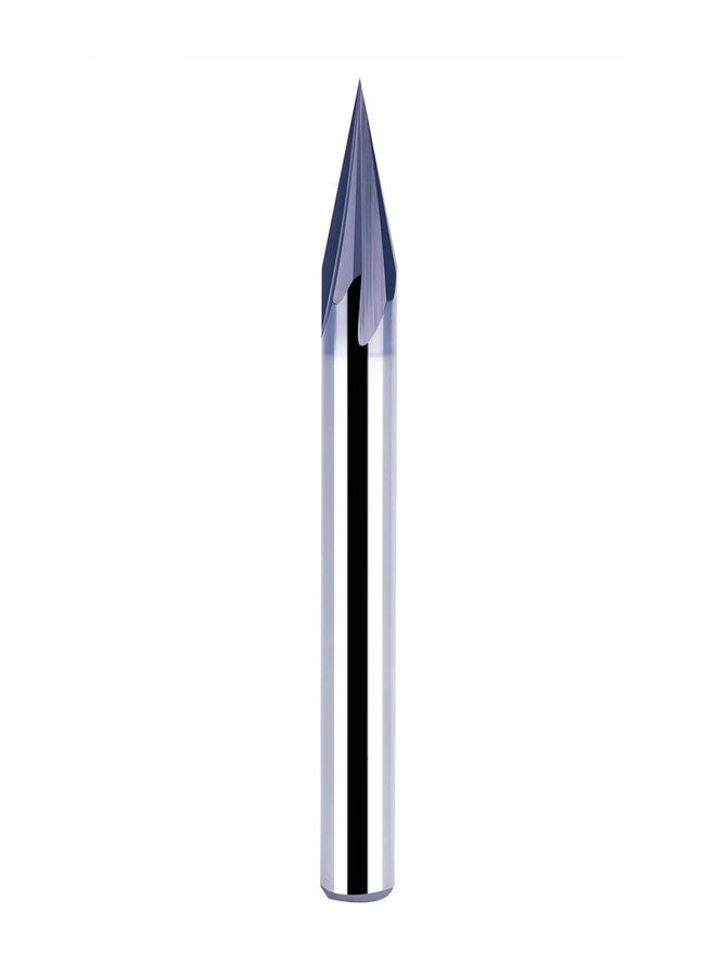 SpeTool 30 Degree V Groove Router Bit with Tiain Coated1/4 Inch Shank, 4-Flute Carbide Chamfer End Mill Carbide V Bit for CNC Engraving and Chamfering Lettering - Image 1
