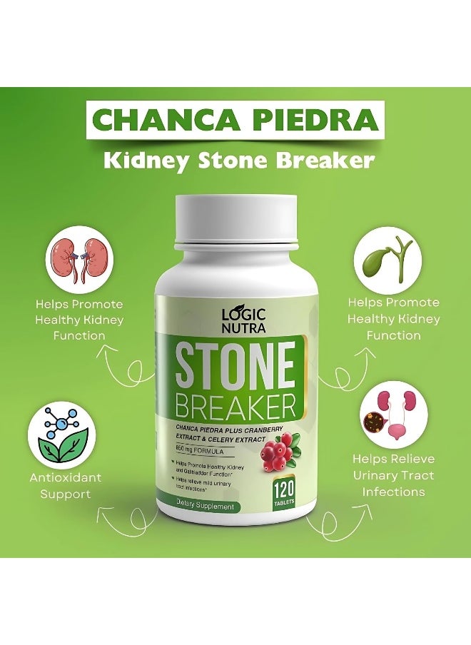 Logic Nutra Logic Nutra Chanca Piedra Kidney Stone Breaker 120 Tablets 800 mg  - Image 5