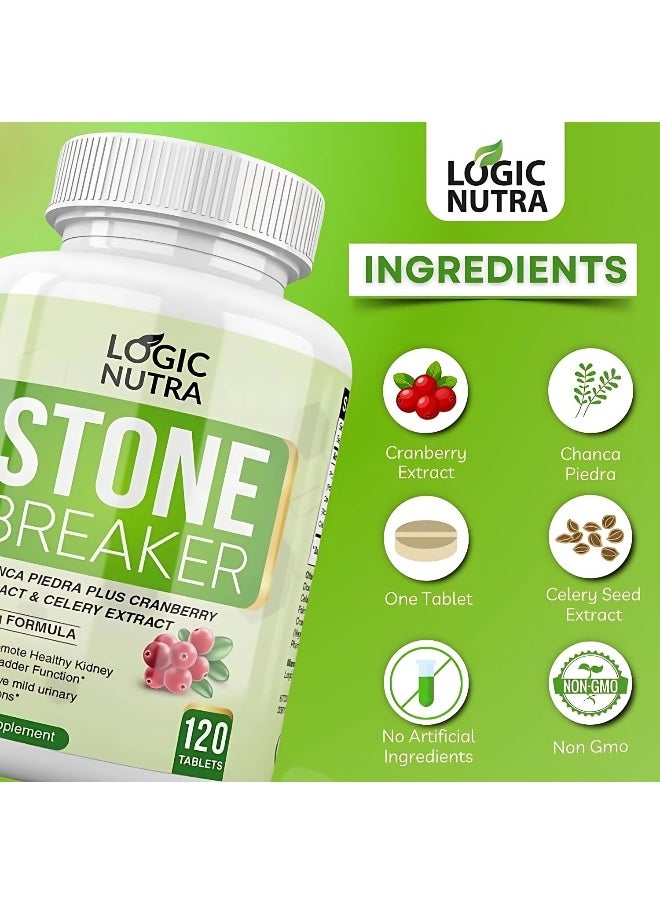Logic Nutra Logic Nutra Chanca Piedra Kidney Stone Breaker 120 Tablets 800 mg  - Image 4
