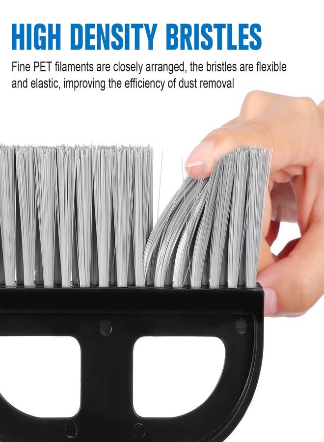 SHINEOFI Mini Desktop Cleaning Brush Small Broom and Dustpan Set for Keyboard Crumbs and Desk Surface Cleanup Compact Handheld Black Brush for Home and Office Use 8.46X6.29X0.78In - Image 3