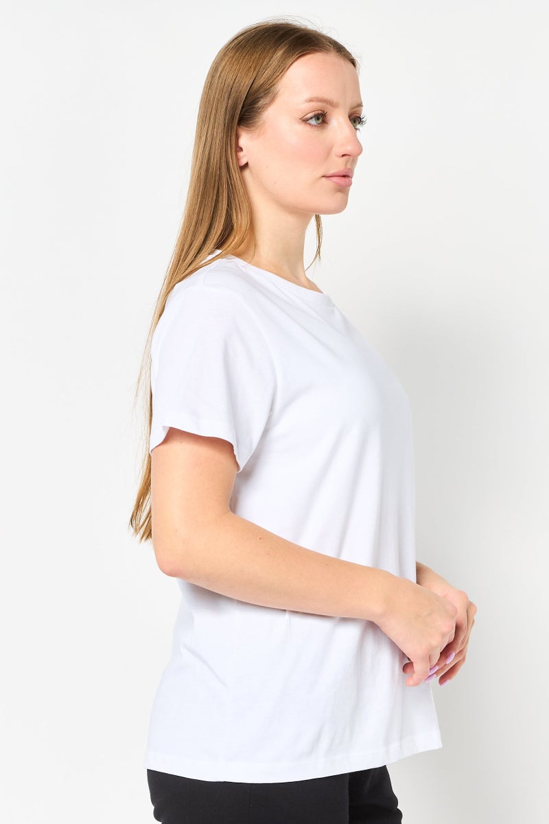 Hummel Women Sportswear Fit Short Sleeve Outdoor T-Shirt, White - Image 3