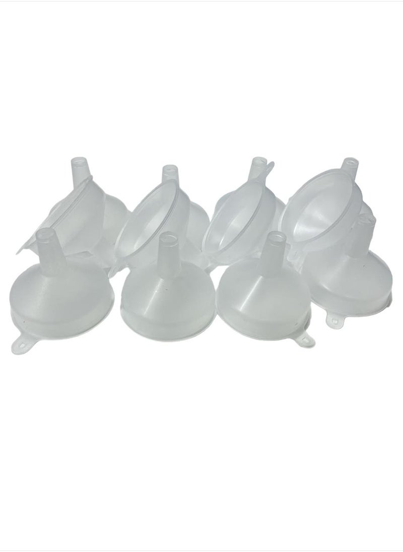 Generic 12-piece Mini Plastic Funnel Transparent Mini Plastic Funnel Liquid Filling Clear Plastic Travel Mini Funnel for Small Samples of Perfume Emulsion  - Image 2