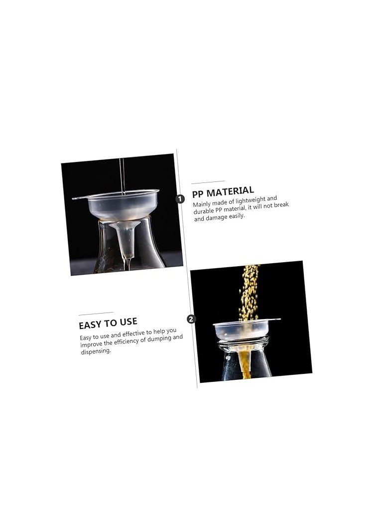 Generic 12-piece Mini Plastic Funnel Transparent Mini Plastic Funnel Liquid Filling Clear Plastic Travel Mini Funnel for Small Samples of Perfume Emulsion  - Image 4