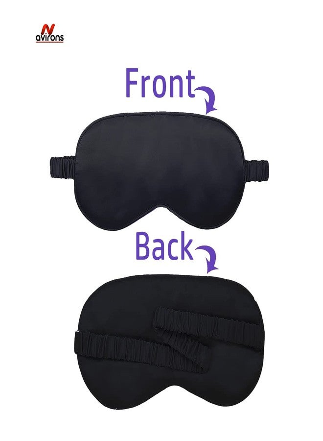 Avirons Satin Silk Hair Bonnet Cap with Sleeping Eye Mask & Scrunchies |Silk Head Cap for Sleeping| Satin Bonnet for All Type Hair| Night Cap for Women| Fully Reversible Hair Bonnet - Image 3