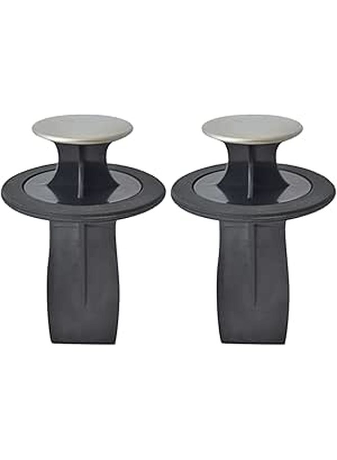 Kitchen Sink Stopper and Strainer Plug 78mm Black Standard Drain Garbage Disposal Replacement - Image 1