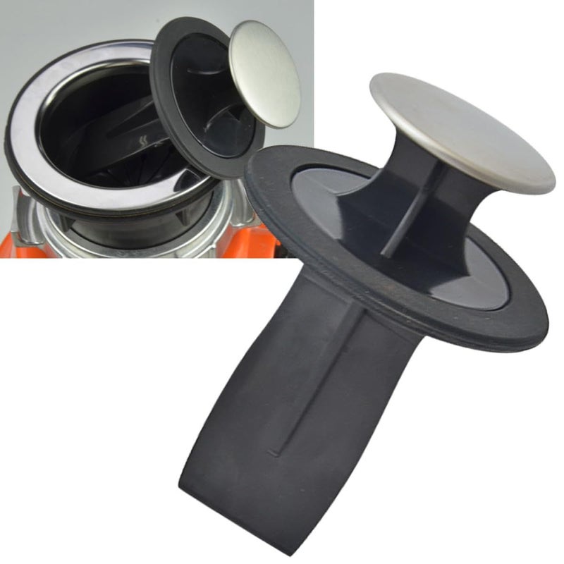 Kitchen Sink Stopper and Strainer Plug 78mm Black Standard Drain Garbage Disposal Replacement - Image 3