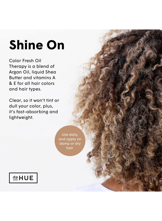 dpHUE Color Fresh Oil Therapy, 3 fl oz - Blend of Argan Oil, Liquid Shea Butter & Vitamins A & E for All Hair Colors & Types - Won't Tint or Dull Hair - Gluten-Free, Vegan - Image 4