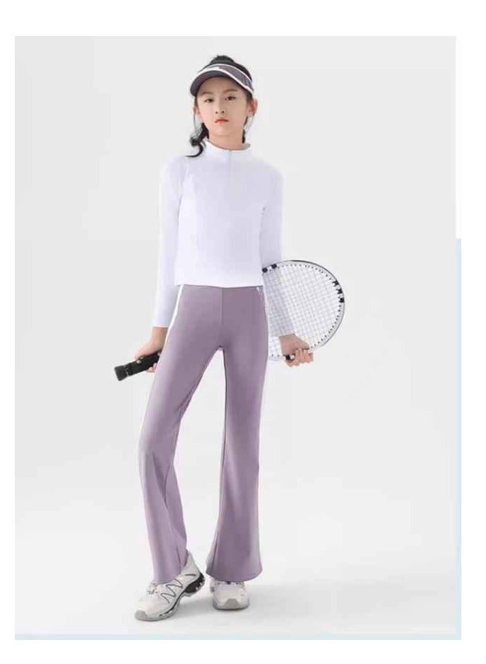 Children's Quick Drying Clothes Yoga Badminton Tennis Training Hooded Long Sleeved Sports Suit  - Image 2