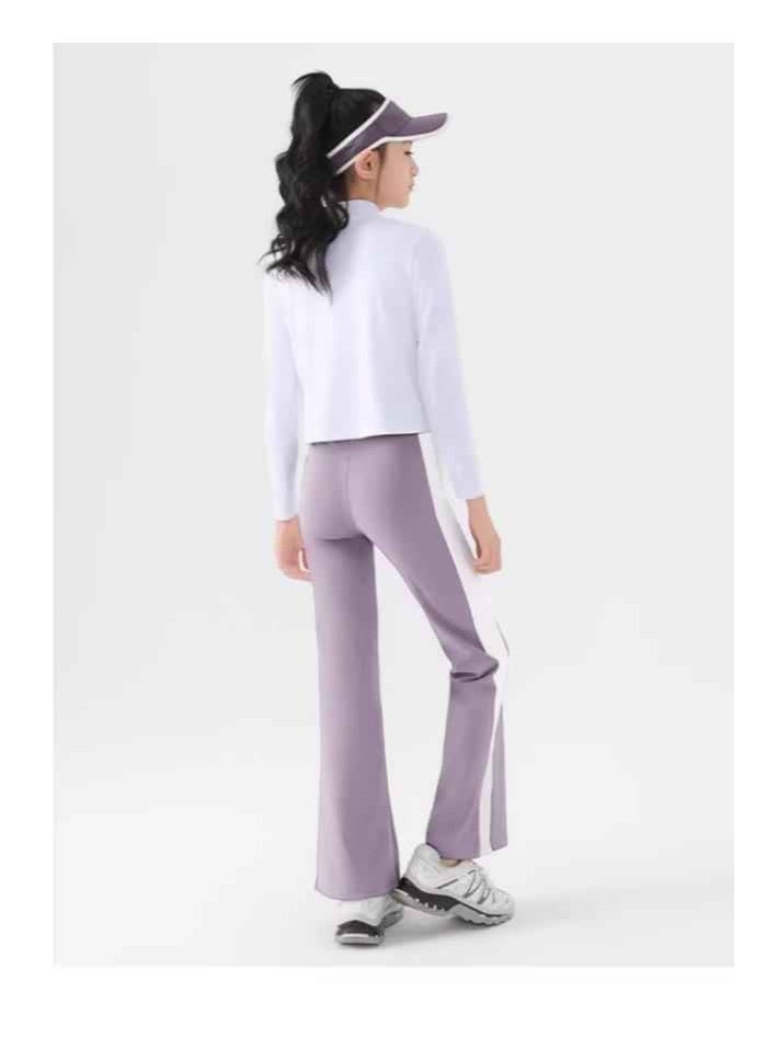 Children's Quick Drying Clothes Yoga Badminton Tennis Training Hooded Long Sleeved Sports Suit  - Image 3