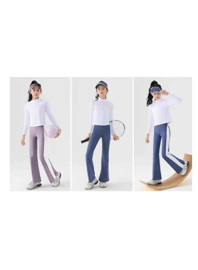 Children's Quick Drying Clothes Yoga Badminton Tennis Training Hooded Long Sleeved Sports Suit  - Image 5