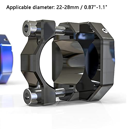 MACHSWON Motorcycle Handlebar Thermometer Gauge; Waterproof Luminous Alloy Temperature Gauge;Compatible with Yamaha, Compatible with Kawasaki,Compatible with Suzuki Black - Image 3