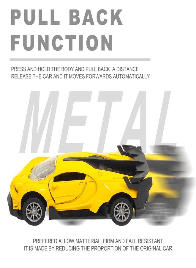 VGRASSP 1:32 Scale Mini Die Cast Pull Back Action Car Toy for Kids with Rubber Tires, Realistic Design Openable Doors - Off-Road Scale Model - Color As Per Stock (Bugatti) - Image 4