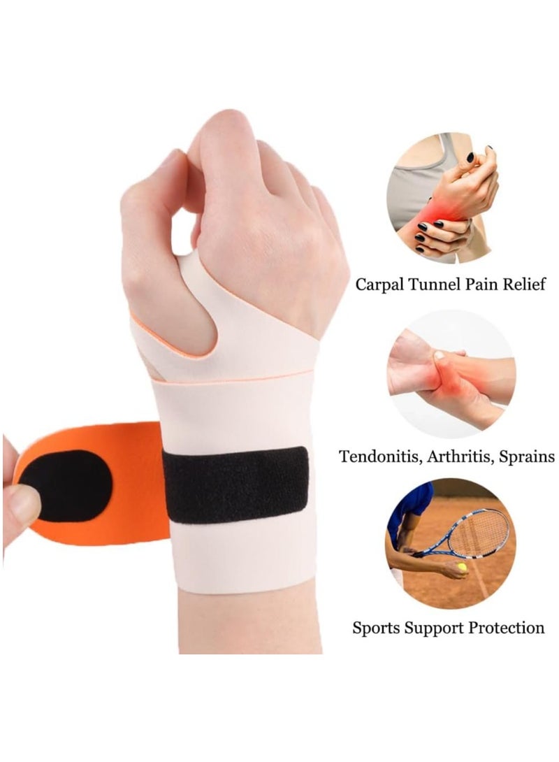 DELGREEN 2 PCS Ultra Thin Wrist Brace for Carpal Tunnel, Massage with Raised Spots Elastic Wrist Wraps for Arthritis and Tendonitis, Wrist Straps Support, Pain Relief, Compression and Support for Fitness Enthusiasts - Image 3