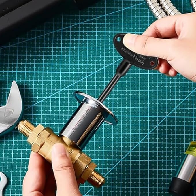 GAS FIREPLACE KEY REPLACEMENT FIREPLACE KEY UNIVERSAL FITS 1/3-INCH TURN BALL VALVE FOR GAS FIRE PITS AND FIREPLACES(BLACK 10 INCH) - Image 2