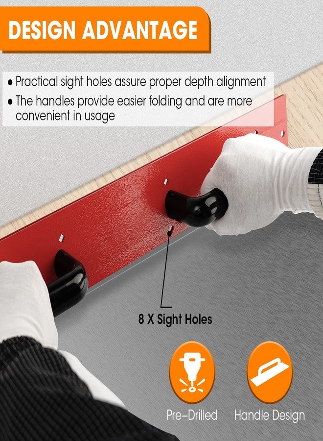 SDSNTE 24 In 16 Ga Steel Sheet Metal Folding Tool with Grips for Creating Uniform Folds Fits HVAC Applications and Pipefitter, Red, Pack of 1 - Image 5