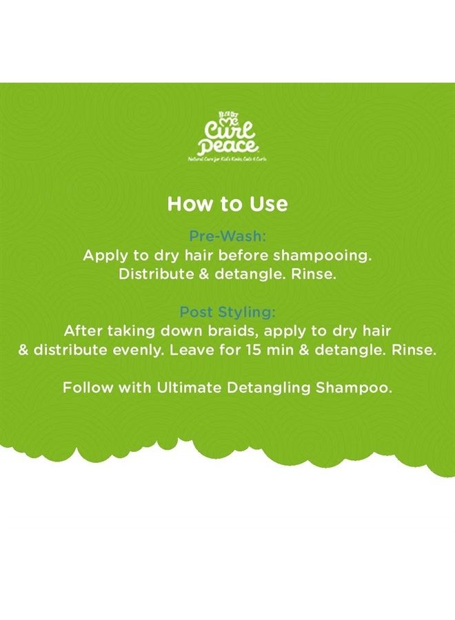 Just for Me Curl Peace Tender Head Detangling Treatment (3 Pack) - Rinses Away Knots, Pre-Wash, Post-Styling, Contains No Parabens, Sulfates, Mineral Oil, Petrolatum, or Animal Testing, 12 oz