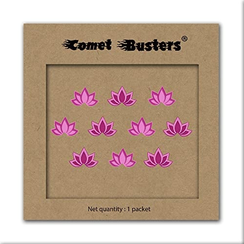 Comet Busters Handcrafted Pink Floral Lotus Bindis (BV1947) - Image 3