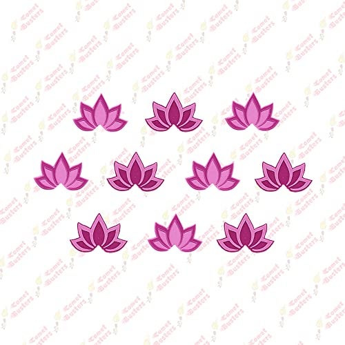 Comet Busters Handcrafted Pink Floral Lotus Bindis (BV1947) - Image 2