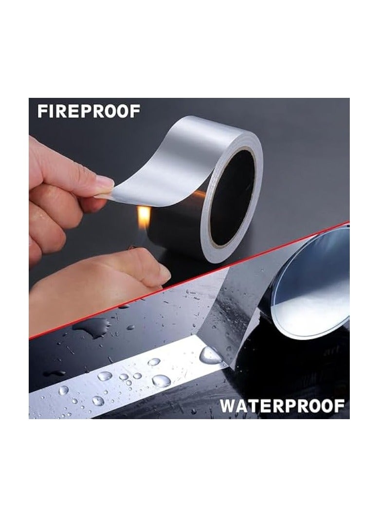 erorex Aluminum Foil Tape-2inch x 65 Feet Heavy Duty Metal Tape,Waterproof Insulation Duct Tape,For Pipe Rupture/Window Seal/RV Awning/Roof Leak/Boat Sealing/AC Repairs  - Image 2