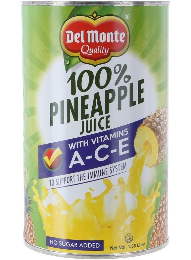 Del Monte Pineapple Juice (100% Unsweetened) 1.36L - Image 4
