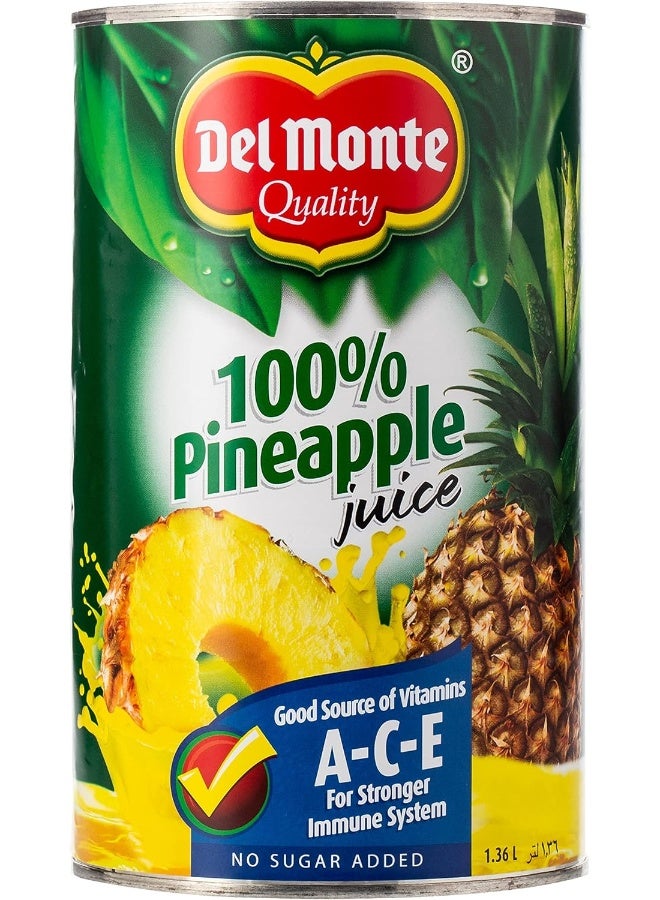 Del Monte Pineapple Juice (100% Unsweetened) 1.36L - Image 1