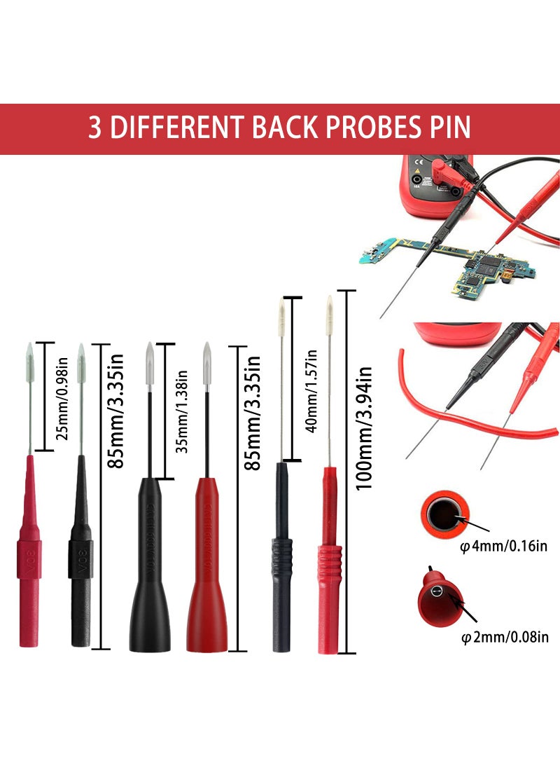 Young Dance Young Dance 24 Pcs Multimeter Test Leads Set with Alligator Clips, Insulation Piercing Test Clip and Test Probes 1000V 10A CAT III for Fluke, KAIWEETS, INNOVA Multimeter, Voltmeter, Clamp Meter  - Image 4
