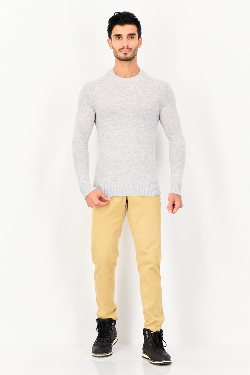 Celio Men Crew Neck Knitted Sweater, Grey - Image 4