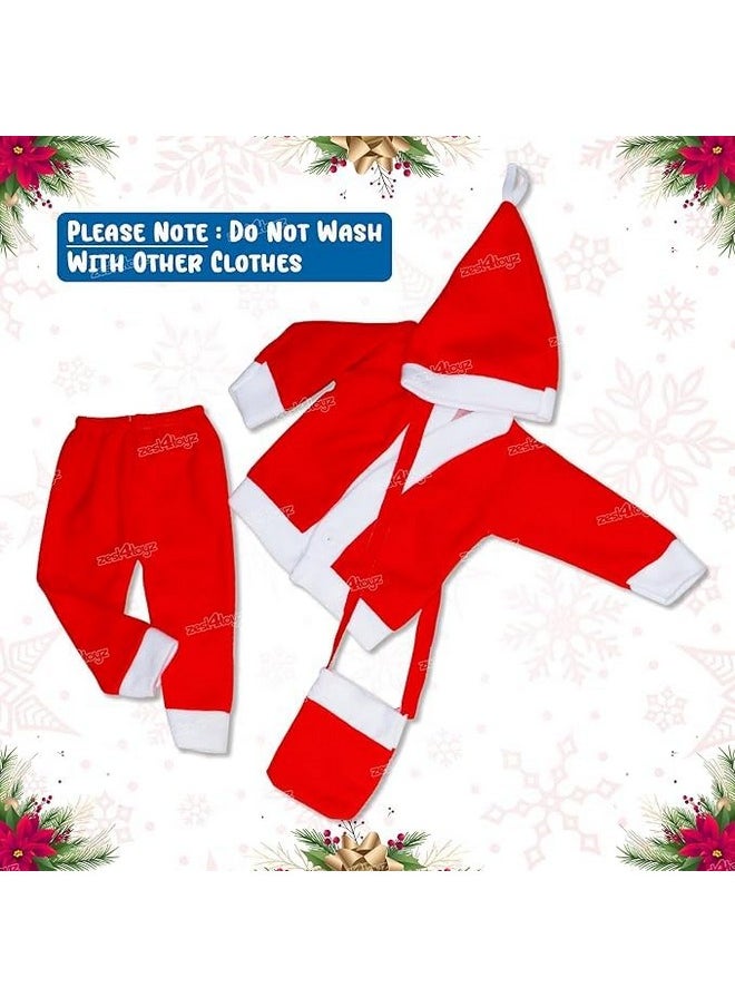 Zest 4 Toyz Synthetic Woven Santa Claus Dress For Kids Christmas Costume Dress With Jacket Pant Cap Goggles Beard And Pouch Santa Dress For Boys And Girls - Age 6 To 12 Months Old Toddlers, Red - pzsku/ZEDB2695AE1A3052200C6Z/45/_/1737806255/08c62d77-6672-458d-985b-79b296f84824