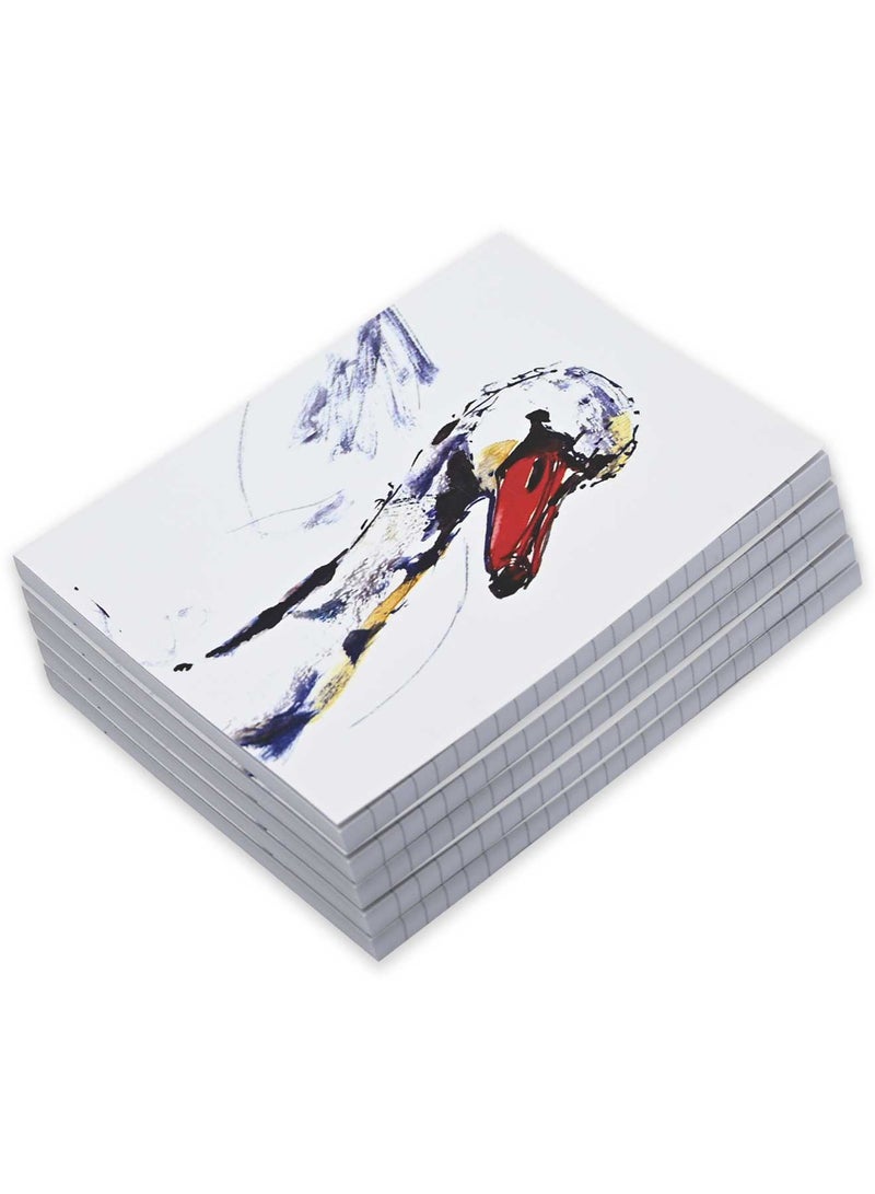 FIS Pack Of 5 Soft Cover Notebook, 96 Sheets A5 Swan Design 2 -FSNBSCA596-SWA2 - Image 3