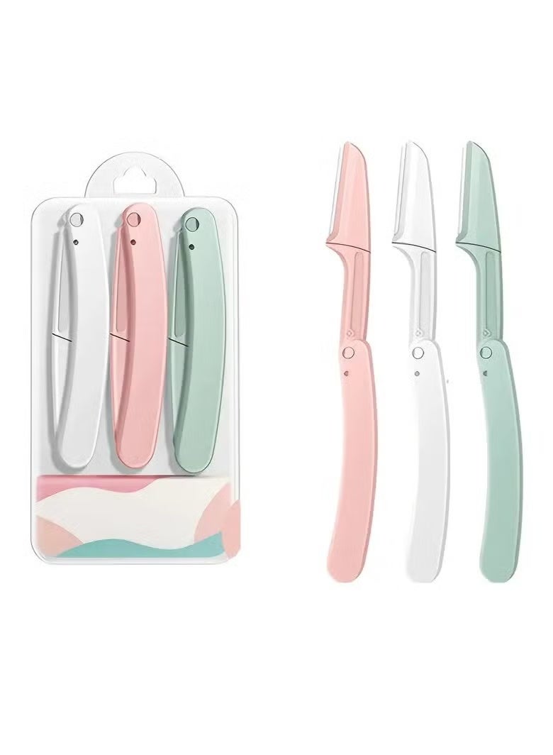 Gecomo 3-Piece Eye Brow Grooming Stainless Steel Razor Set - Image 1