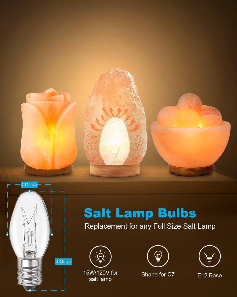 OuuKoo Salt Lamp Bulbs - 15 Watt Light Bulbs for Scentsy Wax Warmer - C7 Replacement Bulbs for Plug in Wax Diffuser- Warmwhite - Dimmable,15 Packs - Image 3