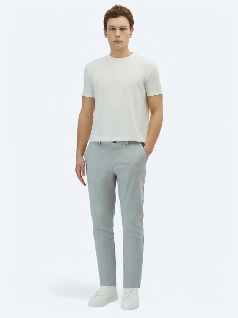 Kip Grey Weaving Jogging Fit Casual Trousers