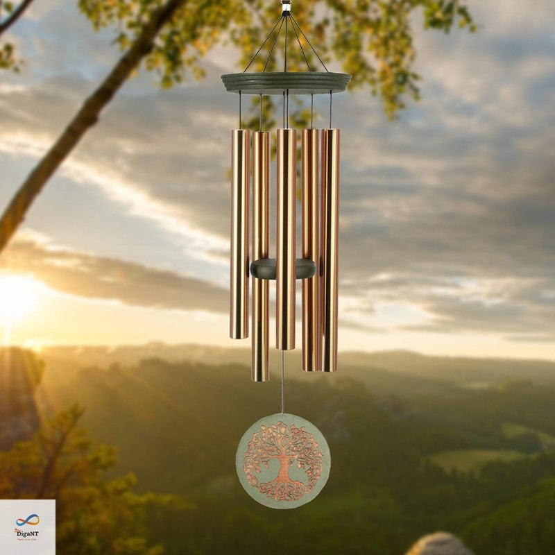 DigaNT Himalayan Melody Wind Chime Bronze 36 Garden Tree of Life Positive Vibrations Energy Home Balcony Garden Bunglow Decor Gift - Image 5