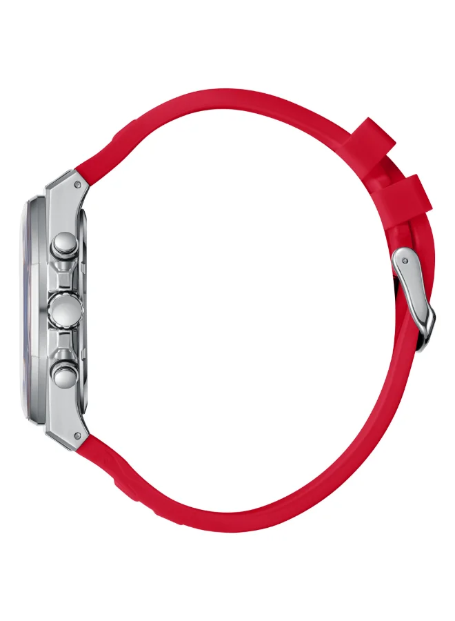 Slazenger Men's Multi Function Display Watch With Red Silicone Strap - SL.9.2390.2.08