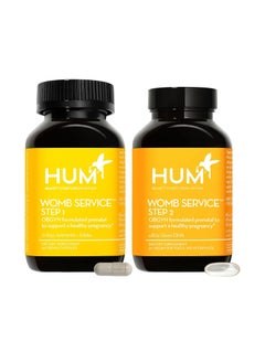 Womb Service Prenatal Multi+DHA Formulated by OBGYNs to support pre to post pregnancy needs - Supports development of  Brain, Vision, Bone & Overall - Combo pack  30 Vegan Capsules+30 DHA Vegan Softge