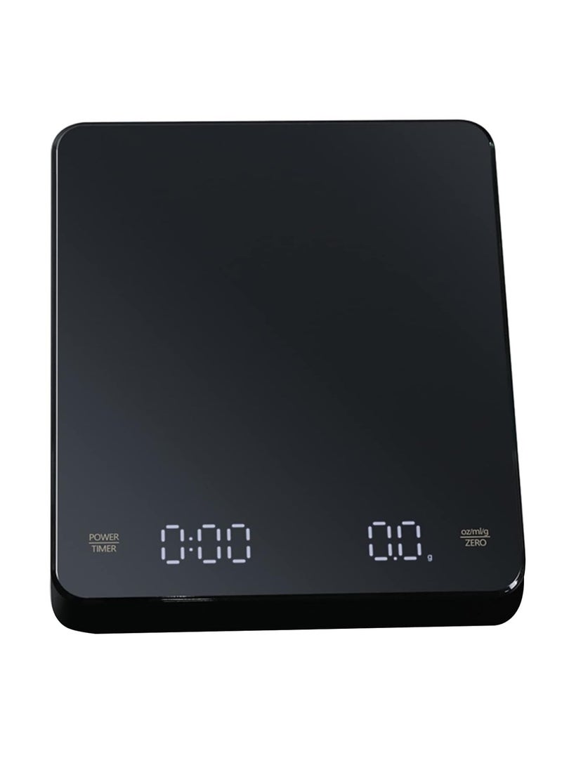 Digital Coffee Scale with Smart LED Display and Auto Timer Gram Scale, accurate scale，3kg/0.1g Precision Dual-Unit (oz/ml/g), Barista Tools for Brewing Black