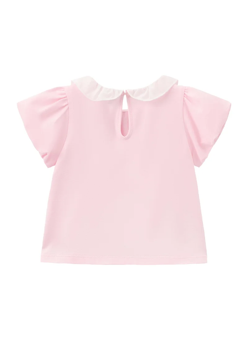 Balabala Pink/White Baby Girls Knit short sleeve suit for Women | Best Price UAE