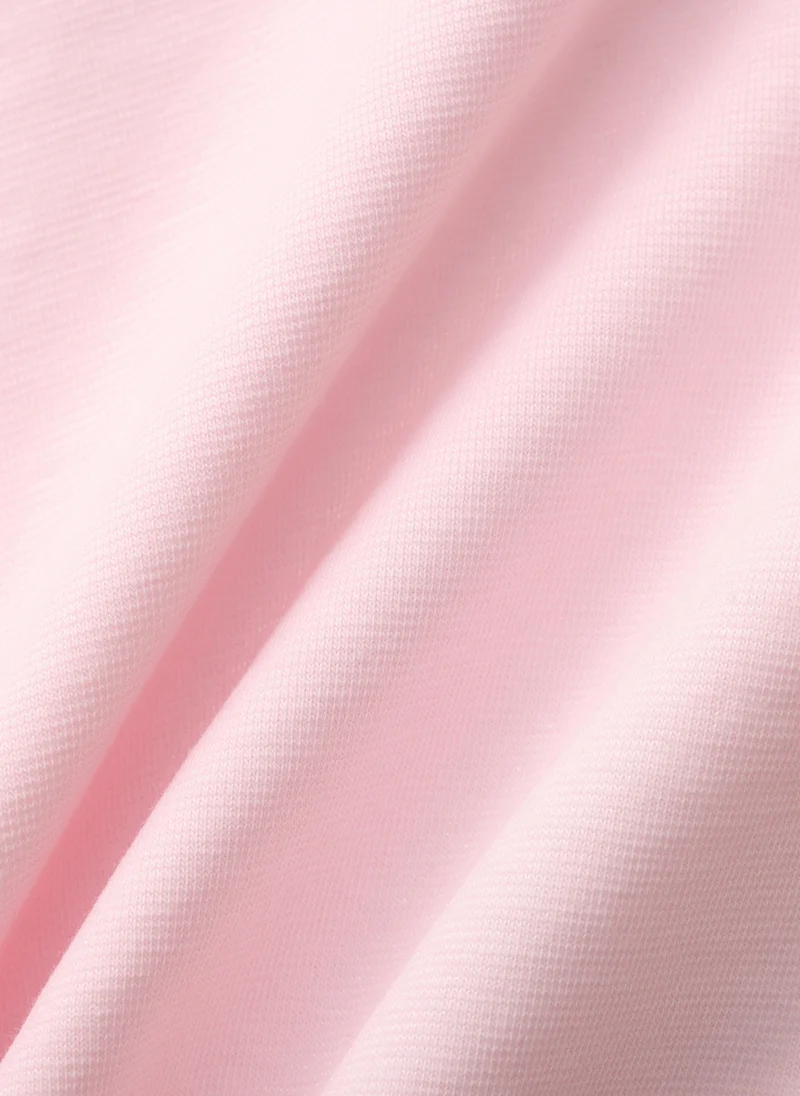 بالابالا طقم بناتي محبوك بأكمام قصيرة