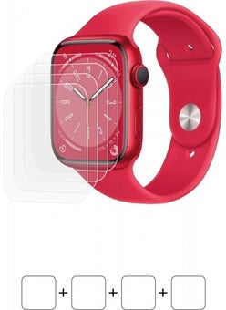 Wrapsol Apple Watch 45MM Series 8 Smartwatch Screen Protector Shock Absorbing Polyurethane Film  - Image 1